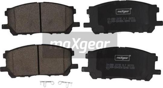 Maxgear 19-2880 - Гальмівні колодки, дискові гальма avtolavka.club