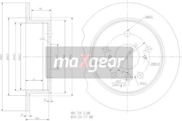 Maxgear 19-2347 - Гальмівний диск avtolavka.club