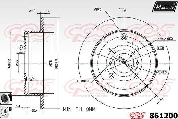 Maxtech 5271066 - Поворотний кулак, підвіска колеса avtolavka.club