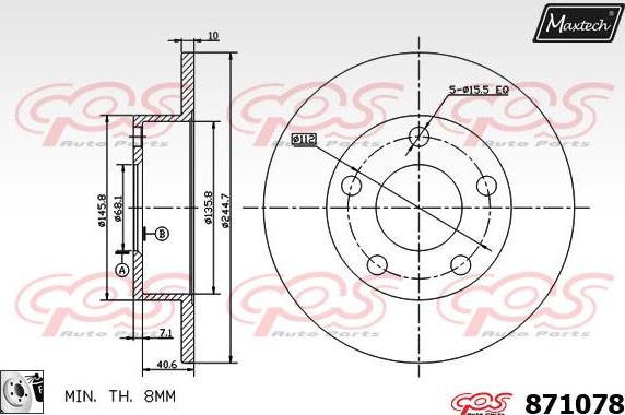 Maxtech 5271008 - Поворотний кулак, підвіска колеса avtolavka.club