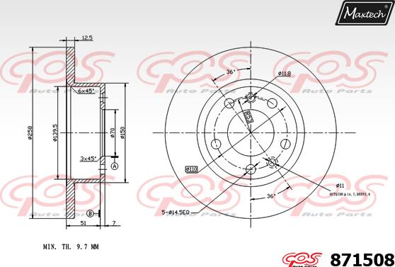 Maxtech 5271010 - Поворотний кулак, підвіска колеса avtolavka.club