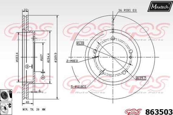 Maxtech 5271032 - Поворотний кулак, підвіска колеса avtolavka.club