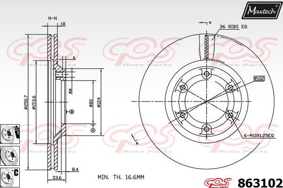 Maxtech 5271028 - Поворотний кулак, підвіска колеса avtolavka.club