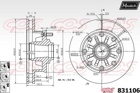 Maxtech 877211 - Гальмівний диск avtolavka.club