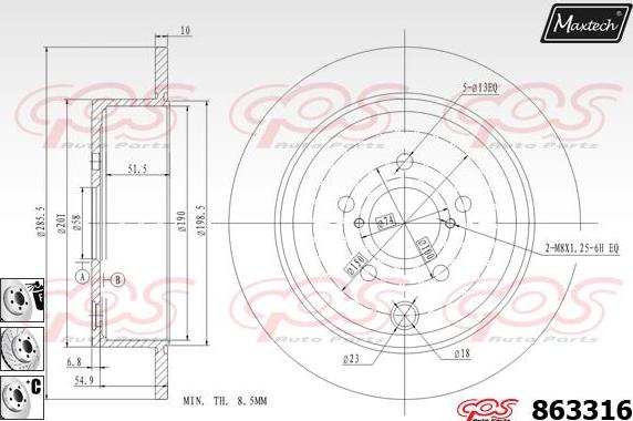 Maxtech 6258001 - Гальмівний супорт avtolavka.club