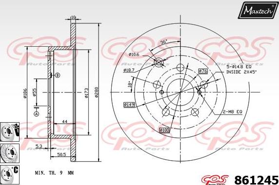 Maxtech 6252001 - Гальмівний супорт avtolavka.club