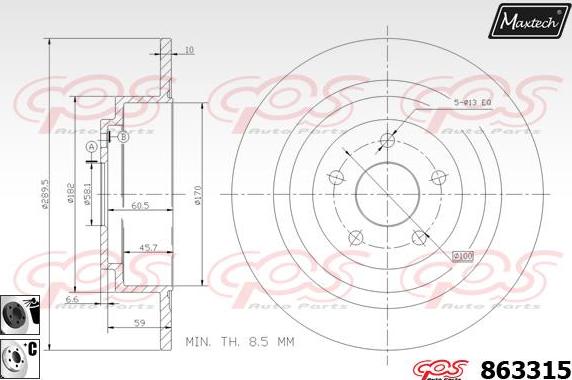 Maxtech 6284400 - Гальмівний супорт avtolavka.club