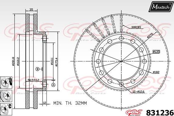 Maxtech 6275600 - Гальмівний супорт avtolavka.club