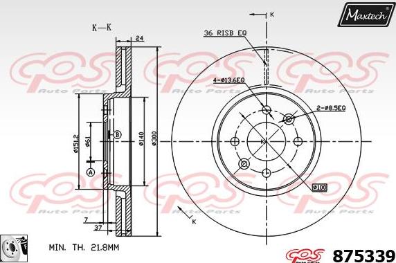 Maxtech 6272502 - Гальмівний супорт avtolavka.club