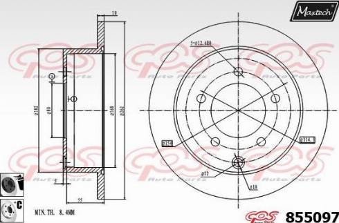 Maxtech 855097.6060 - Гальмівний диск avtolavka.club