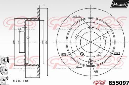 Maxtech 855097.6880 - Гальмівний диск avtolavka.club