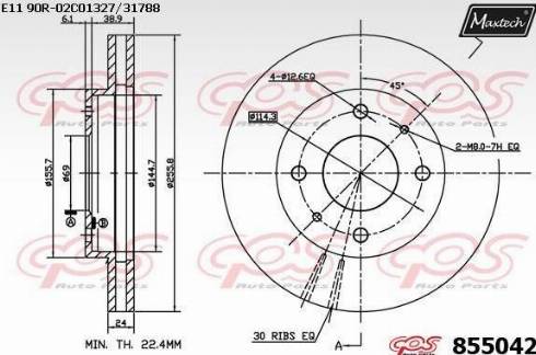 Maxtech 855042.0000 - Гальмівний диск avtolavka.club