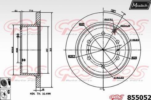 Maxtech 855052.6060 - Гальмівний диск avtolavka.club