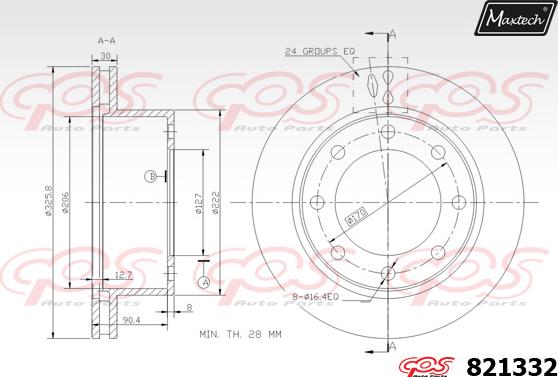 Maxtech 855052 - Гальмівний диск avtolavka.club