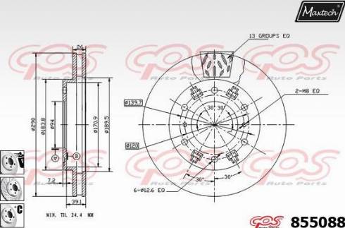 Maxtech 855088.6980 - Гальмівний диск avtolavka.club