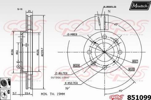 Maxtech 851099.6060 - Гальмівний диск avtolavka.club