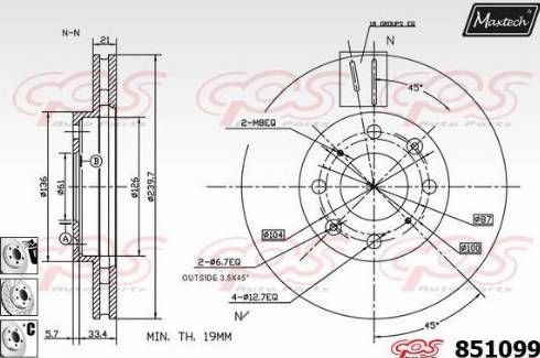 Maxtech 851099.6880 - Гальмівний диск avtolavka.club