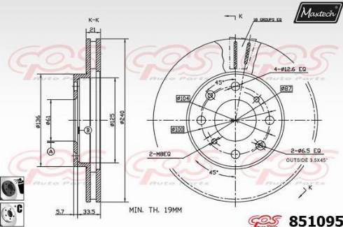 Maxtech 851095.6060 - Гальмівний диск avtolavka.club