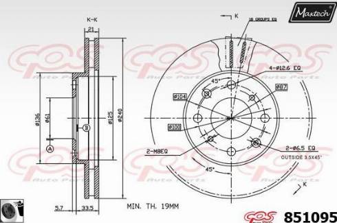 Maxtech 851095.0060 - Гальмівний диск avtolavka.club