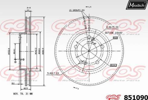 Maxtech 851090.0000 - Гальмівний диск avtolavka.club