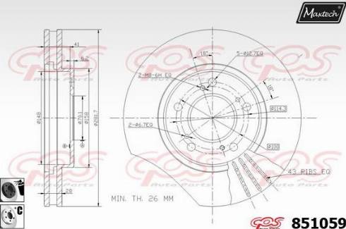 Maxtech 851059.6060 - Гальмівний диск avtolavka.club