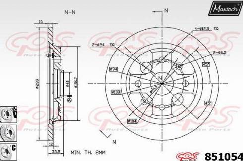 Maxtech 851054.6880 - Гальмівний диск avtolavka.club