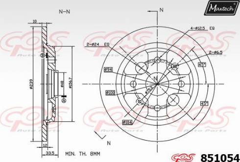 Maxtech 851054.0000 - Гальмівний диск avtolavka.club