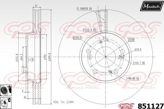 Maxtech 851056 - Гальмівний диск avtolavka.club