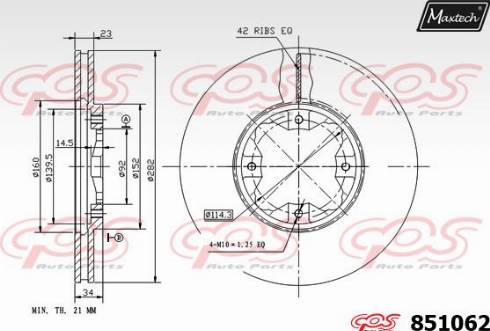 Maxtech 851062.0000 - Гальмівний диск avtolavka.club