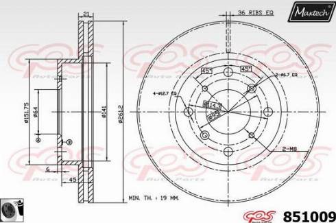 Maxtech 851009.0060 - Гальмівний диск avtolavka.club