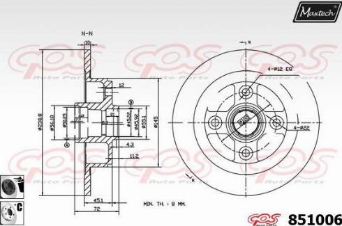 Kavo Parts BR-2206 - Гальмівний диск avtolavka.club