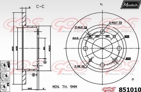 Maxtech 851010.6980 - Гальмівний диск avtolavka.club