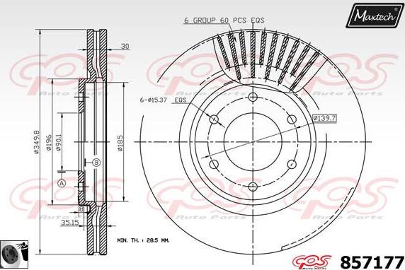 Maxtech 851035 - Гальмівний диск avtolavka.club