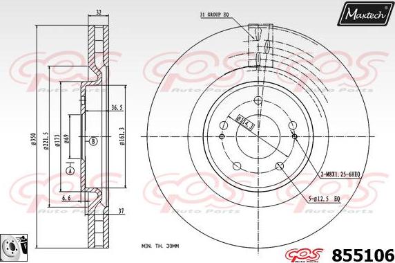 Maxtech 851031 - Гальмівний диск avtolavka.club