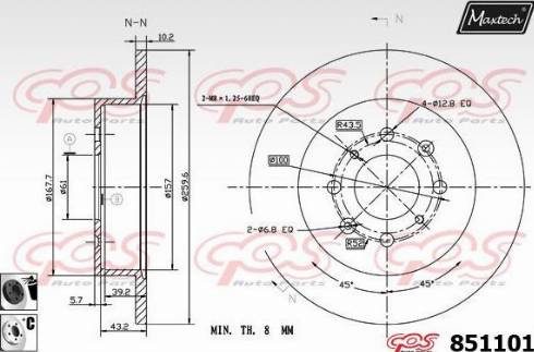 Maxtech 851101.6060 - Гальмівний диск avtolavka.club