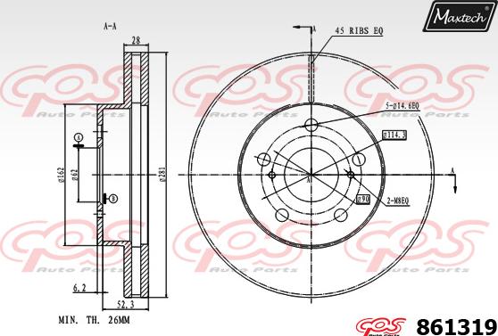 Maxtech 851101 - Гальмівний диск avtolavka.club