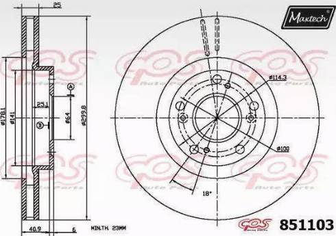 Maxtech 851103.6060 - Гальмівний диск avtolavka.club