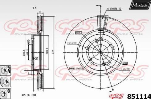 Maxtech 851114.6880 - Гальмівний диск avtolavka.club