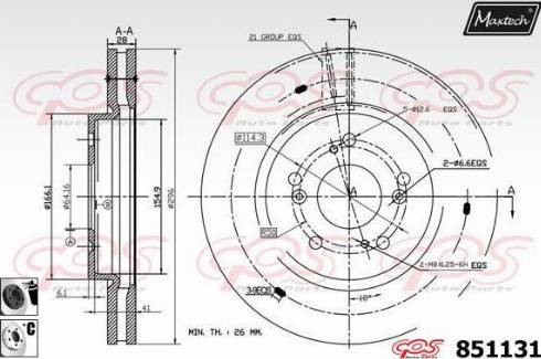 Maxtech 851131.6060 - Гальмівний диск avtolavka.club