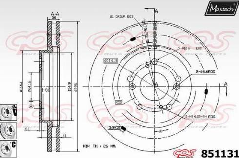 Maxtech 851131.6880 - Гальмівний диск avtolavka.club