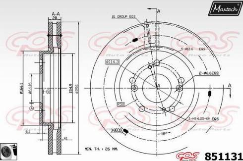 Maxtech 851131.6880 - Гальмівний диск avtolavka.club