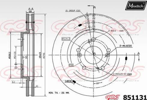 Maxtech 851131.0000 - Гальмівний диск avtolavka.club