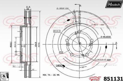 Maxtech 851131.0080 - Гальмівний диск avtolavka.club