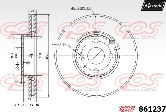 Maxtech 851138 - Гальмівний диск avtolavka.club