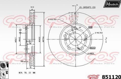 Maxtech 851120.6060 - Гальмівний диск avtolavka.club