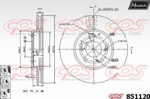 Maxtech 851120.6880 - Гальмівний диск avtolavka.club