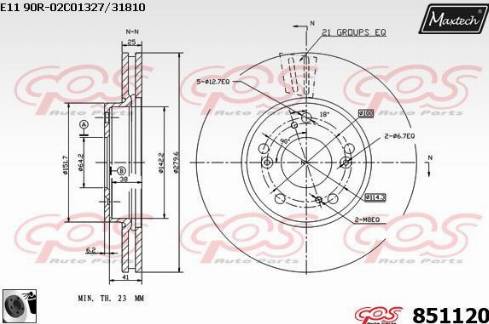 Maxtech 851120.0060 - Гальмівний диск avtolavka.club