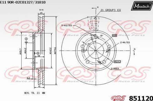 Maxtech 851120.0000 - Гальмівний диск avtolavka.club