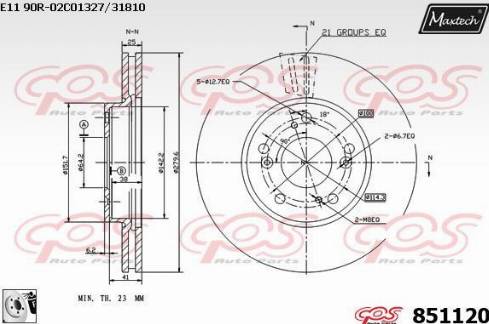 Maxtech 851120.0080 - Гальмівний диск avtolavka.club