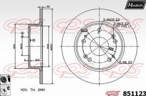 Maxtech 851123.6060 - Гальмівний диск avtolavka.club